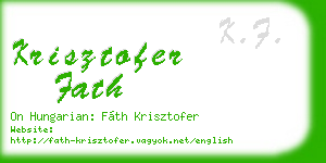 krisztofer fath business card