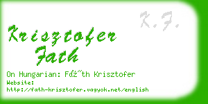 krisztofer fath business card